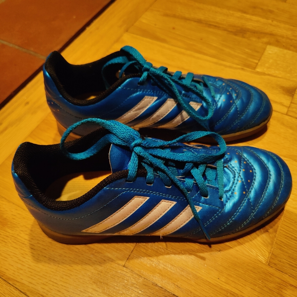 Adidas Kid's Blue Indoor Soccer Shoes
